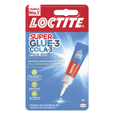 Pegamento Super Glue3 Pure Gel 3 g. gel Loctite 2640971