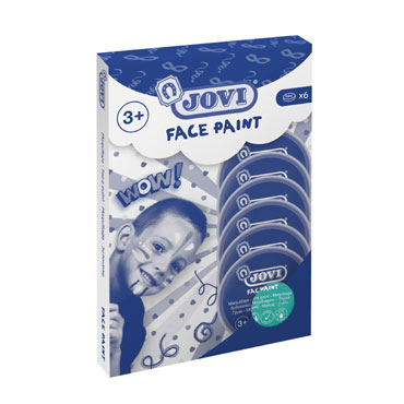 6 botes Face Paint 8ml. azul turquesa Jovi 17121