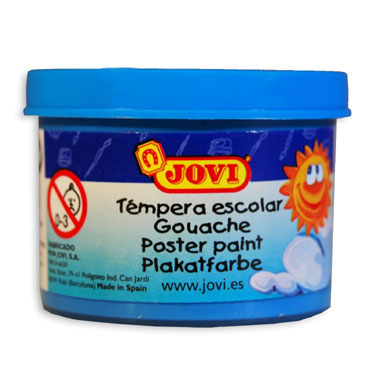 5 botes témpera diluible azul cyan 35 ml. Jovi 50321