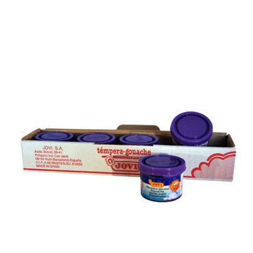 5 botes témpera diluible violeta 35 ml. Jovi 50323