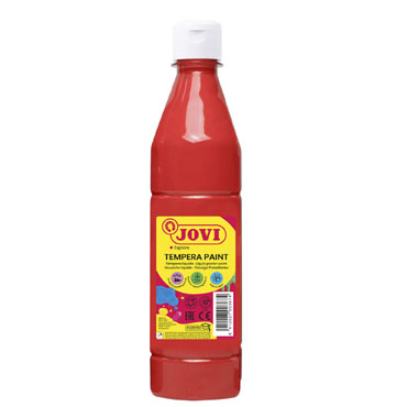 Botella témpera líquida bermellón 500 ml.  Jovi 50607