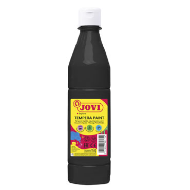 Botella témpera líquida negra 500 ml.  Jovi 50630