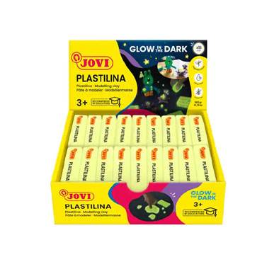 18 pastillas plastilina 50 g. fosforescente Jovi 70/18G