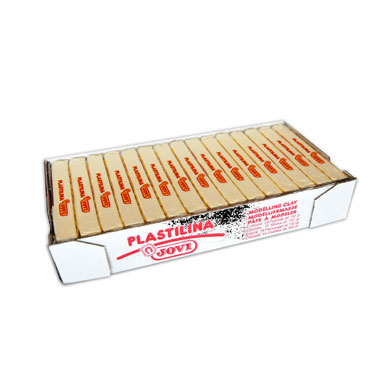 15 pastillas plastilina 150 g. blanca Jovi 7101