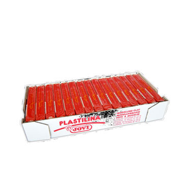 15 pastillas plastilina 150 g. roja Jovi 7105