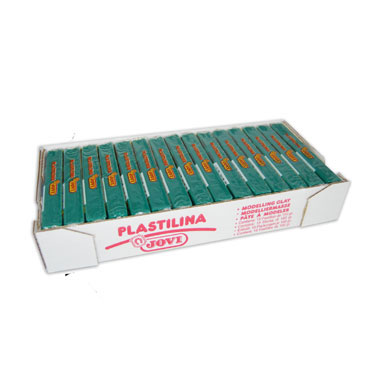 15 pastillas plastilina 150 g. verde oscuro Jovi 7111