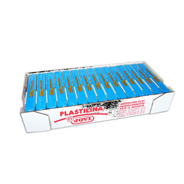 15 pastillas plastilina 150 g. azul claro Jovi 7112