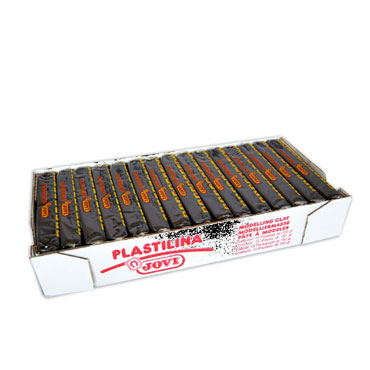 15 pastillas plastilina 150 g. negra Jovi 7115