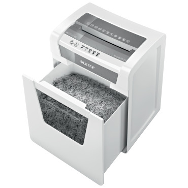 Destructora Leitz IQ Office P4 blanco/plata 80030000