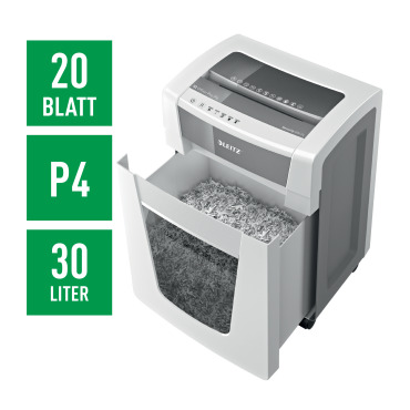 Destructora Leitz IQ Office Pro P4 blanco/plata 80060000