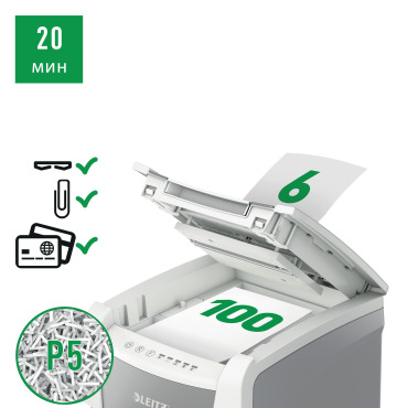 Destructora automática Leitz IQ 100 P5 blanca 80120000