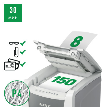 Destructora automática Leitz IQ 150 P4 blanca 80130000