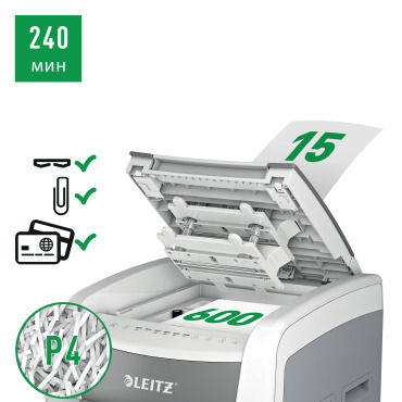 Destructora automática Leitz  IQ Pro 600 P4 blanca 80170000