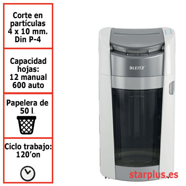 Destructora Leitz IQ Optimax AutoFeed Office Pro 600 P4 blanco 80440000