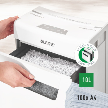 Destructora Leitz IQ Protect 6 P4 blanco/plata 80900000