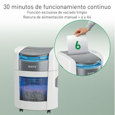 Destructora Leitz IQ Optimax AutoFeed Home Office 150 P5 blanco 880370000