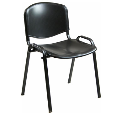 Pack 4 sillas confidente DADO plástico negro