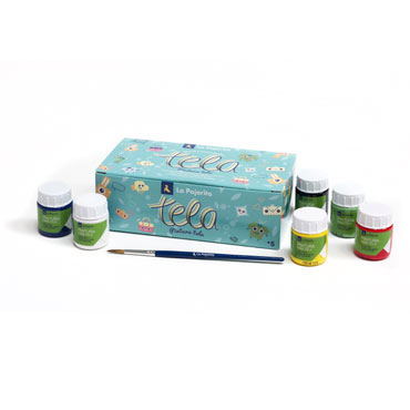 6 botes 25 ml. pintura tela La Pajarita 119494 6 botes 25 ml. pintura tela La Pajarita 119494