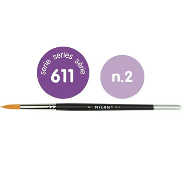 6 pinceles 611 nº 2 Milan 0461102B