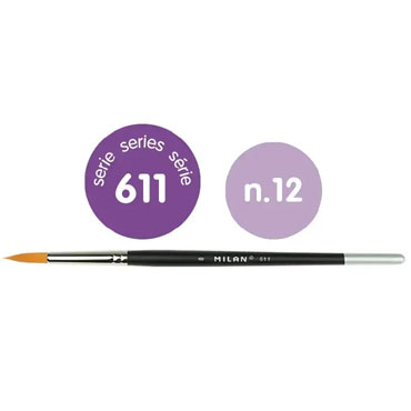 3 pinceles 611 nº 12 Milan 0461112B