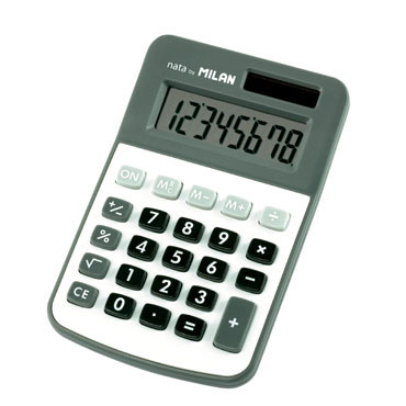 Calculadora 150808 gris 8 dígitos Milan 150808GBL