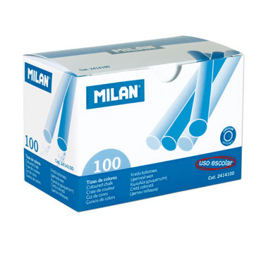 Caja 100 tizas colores Milan 2414100