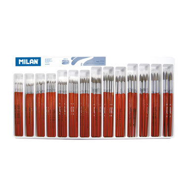 Caja con 144 pinceles 101 Milan 80318