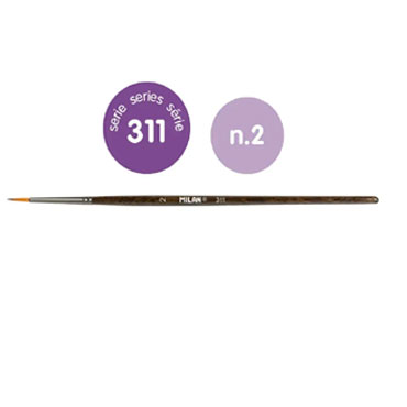 12 pinceles 311 nº 2 Milan 80462B