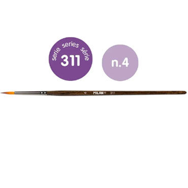 12 pinceles 311 nº 4 Milan 80464B