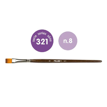 6 pinceles 321 nº 8 Milan 80478B