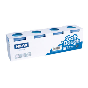 CJ4 botes de 116 g. Soft Dough azul Milan 9135115204 CJ4 botes de 116 g. Soft Dough azul Milan 9135115204