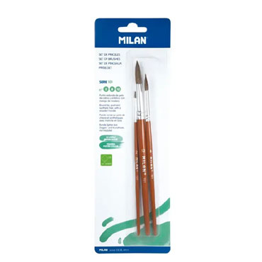 Set pinceles 101 nº 2,8,12 Milan BWM10459