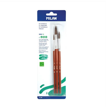 Set pinceles 101 nº 6,10,14 Milan BWM10460
