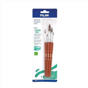 Set pinceles 101 nº 0,4,6,8,12 Milan BWM10461