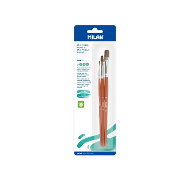 Set pinceles 121 nº 2,8,12 Milan BWM10501