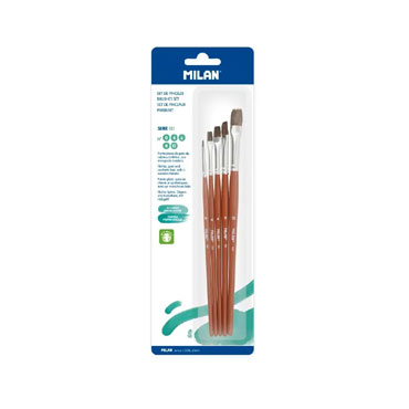 Set pinceles 121 nº 0,4,6,8,12 Milan BWM10503