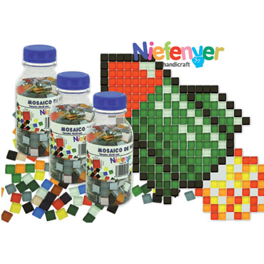 Mosaico de vidrio 10x10cm. Niefenver 1800105