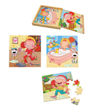 3 puzzles de madera 