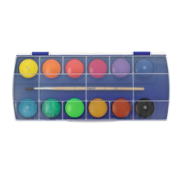 Caja 12 acuarelas con pincel Pelikan F355