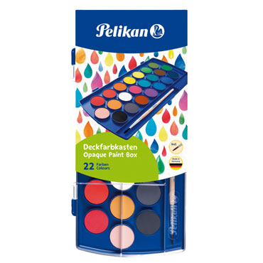Caja 22 acuarelas con pincel Pelikan F355