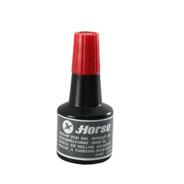 Bote tinta tampón 30 ml. roja Horse