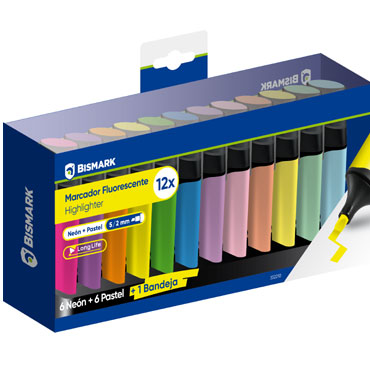 PQ12 marcador flúor Ingraf neón + pastel 322210