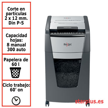 Destructora automática Rexel Optimum AutoFeed 300M microcorte