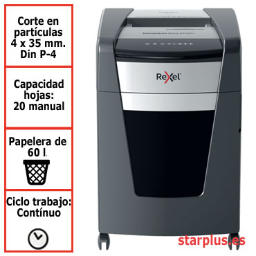 Destructora papel Rexel Momentum Extra XP420+ uso departamental 2021421XEU