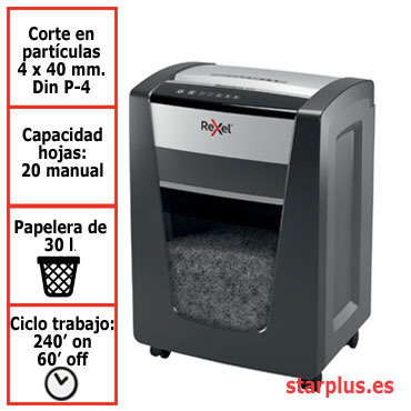 Destructora papel Rexel Momentum X420 uso profesional 2104578EU