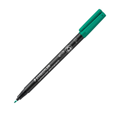 Marcador Lumocolor verde F Staedtler 318-5