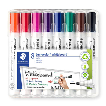 8 rotuladores para pizarra Lumocolor Staedtler 351WP8