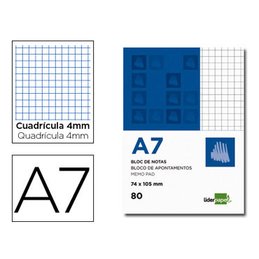 Bloc notas Din A-7 c/4 Liderpapel 02608