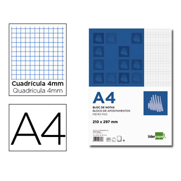 Bloc notas Din A-4 c/4 Liderpapel 03343