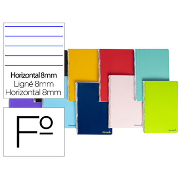 Cuaderno espiral Folio 80HJ horizontal Liderpapel 08237